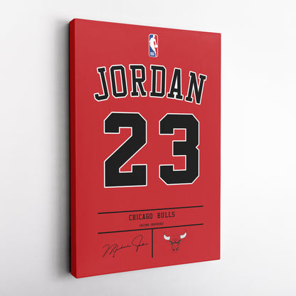 Michael Jordan Bulls Jersey Canvas Print | Wall Art Decor