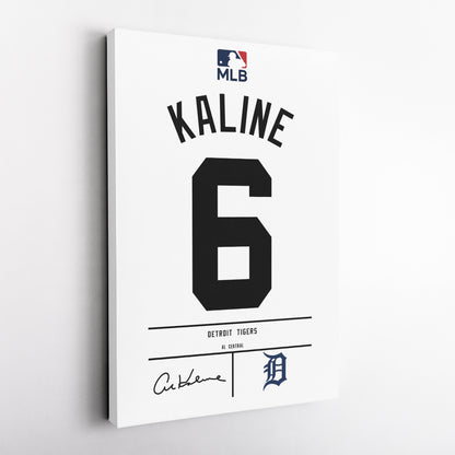 Al Kaline Detroit Tigers Jersey Canvas Wall Art