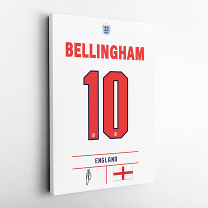 Jude Bellingham England Jersey Canvas Wall Art
