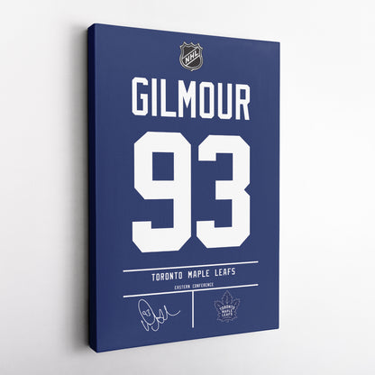 Doug Gilmour Maple Leafs Jersey Canvas Print | Wall Art Decor