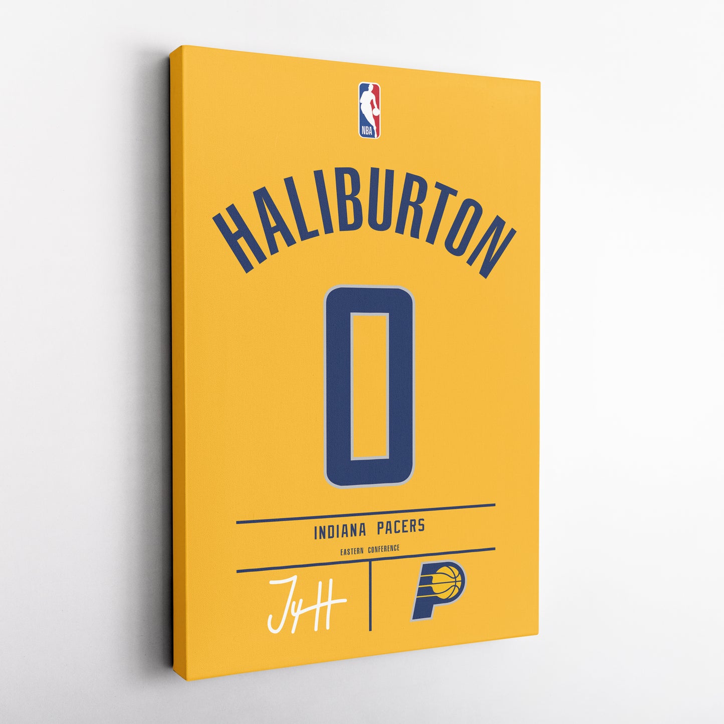 Tyrese Haliburton Indiana Pacers Jersey Canvas Wall Art