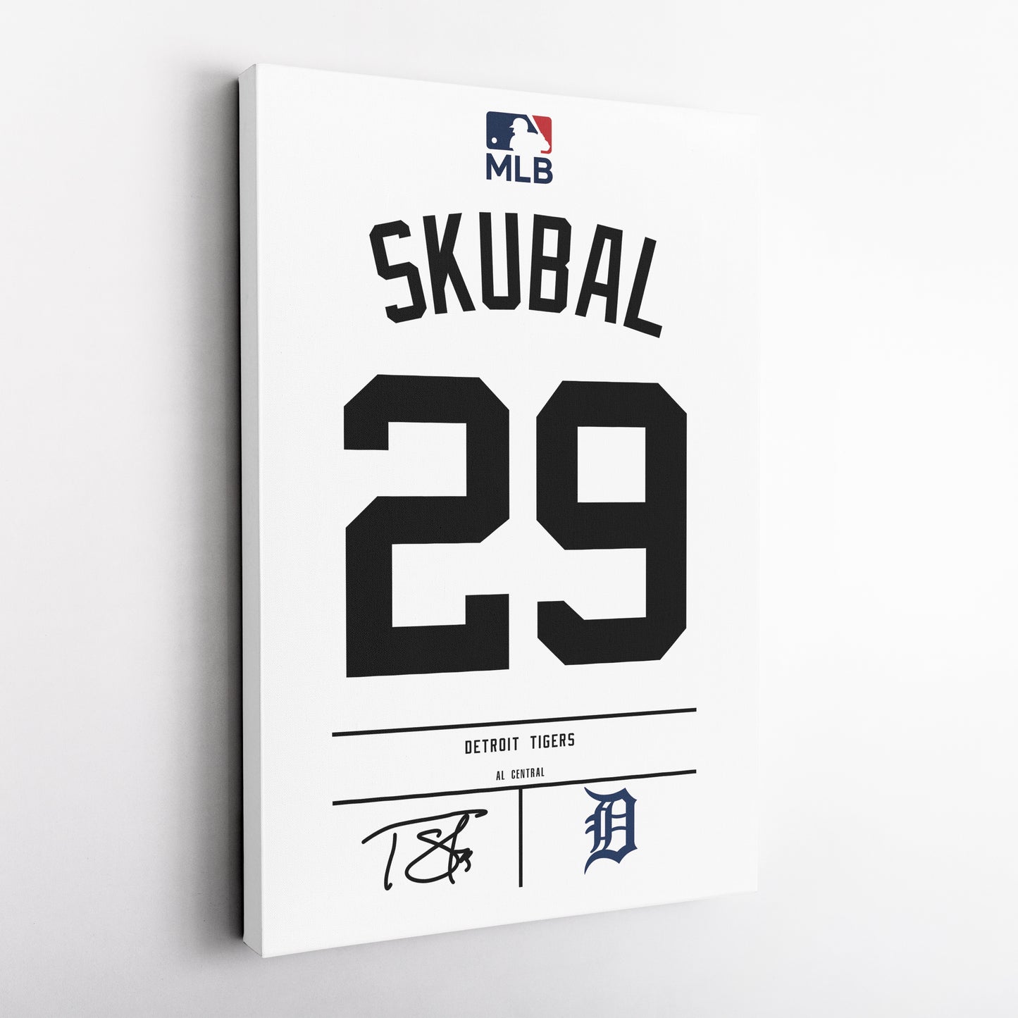 Tarik Skubal Tigers Jersey Canvas Print | Wall Art Decor