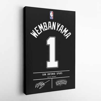 Victor Wembanyama Spurs Jersey Canvas Print | Wall Art Decor