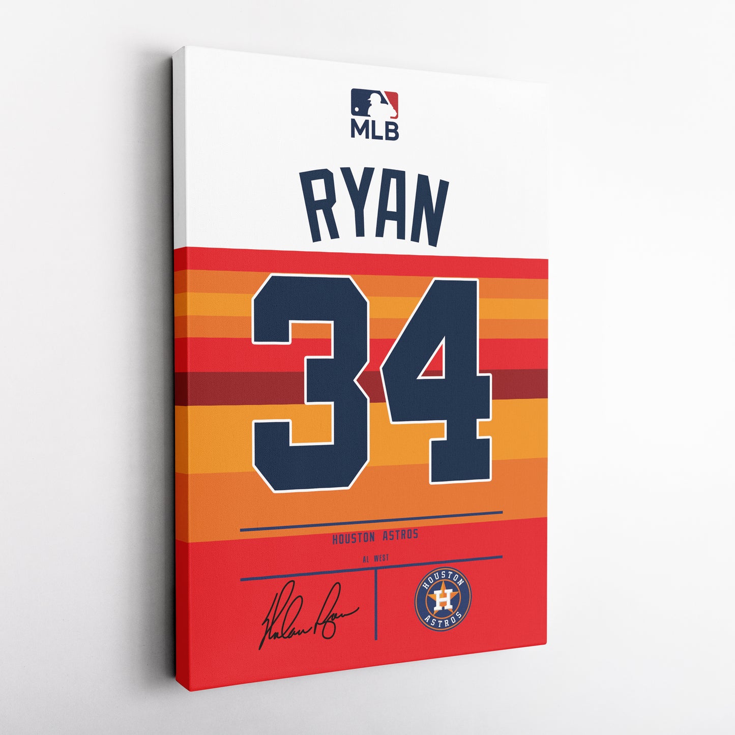 Nolan Ryan Astros Jersey Canvas Print | Wall Art Decor