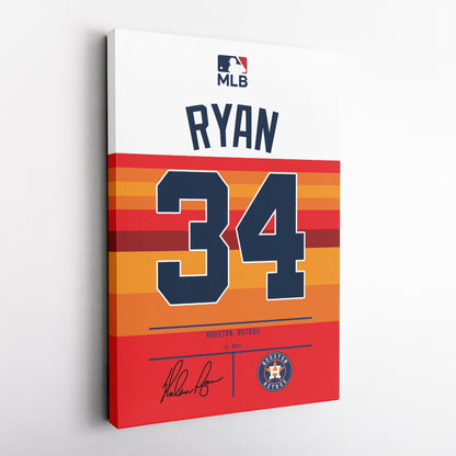 Nolan Ryan Astros Jersey Canvas Print | Wall Art Decor