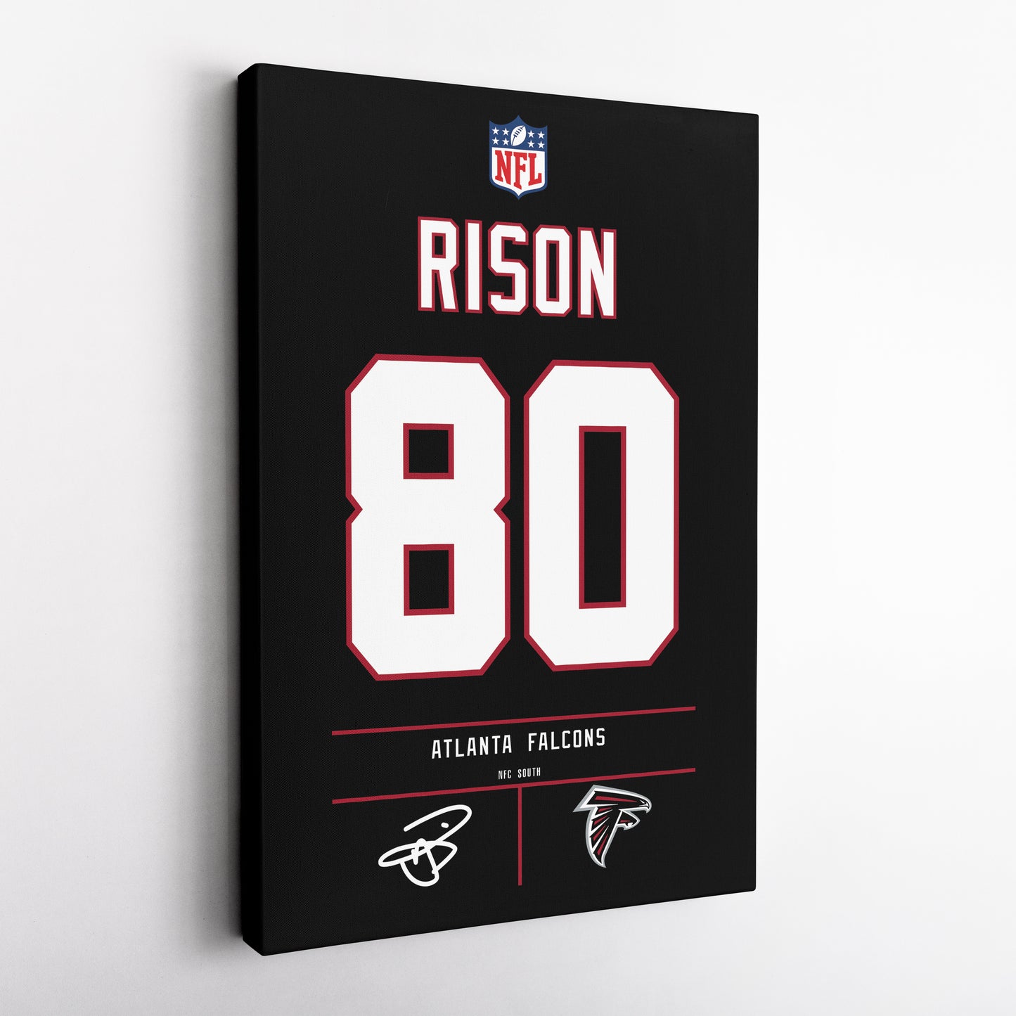 Andre Rison Atlanta Falcons Jersey Canvas Wall Art