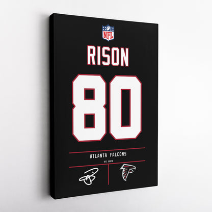 Andre Rison Atlanta Falcons Jersey Canvas Wall Art