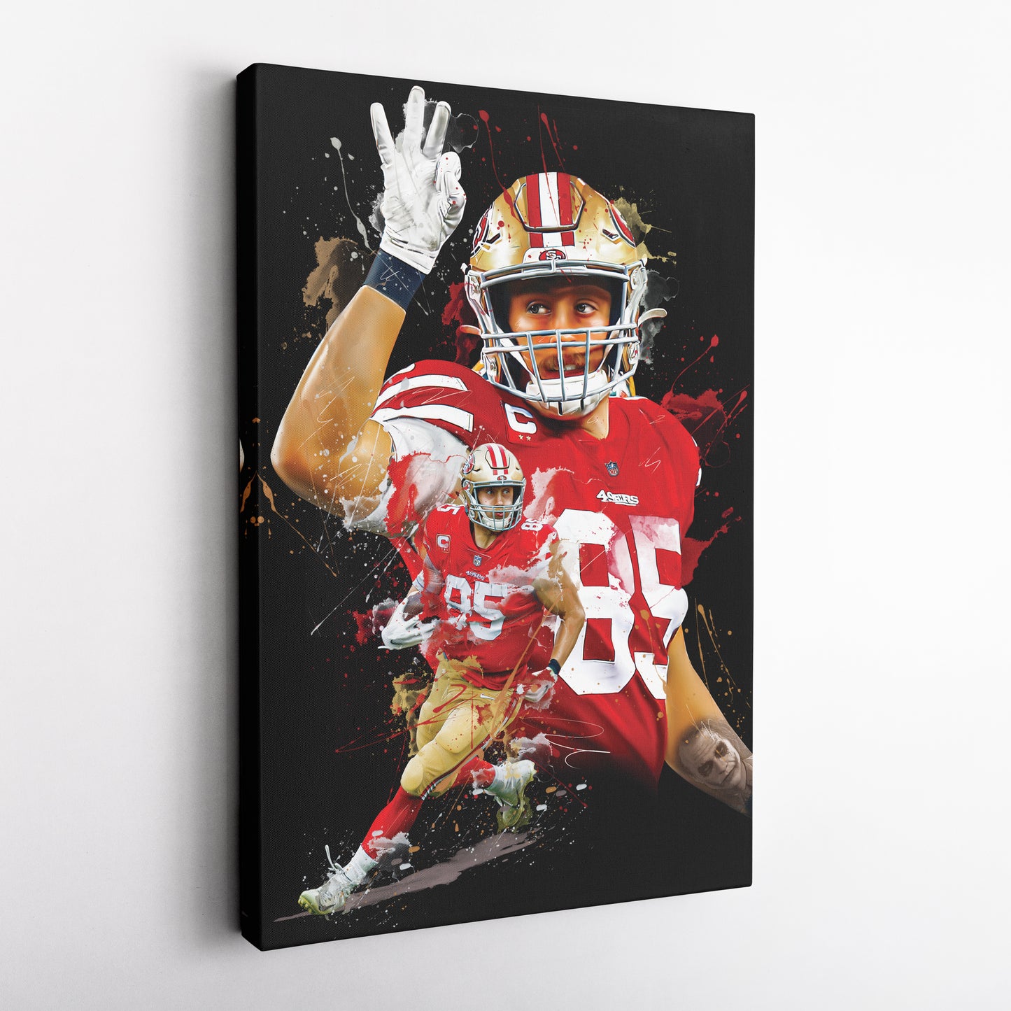 George Kittle 49ers Canvas Print | San Francisco Football Wall Art