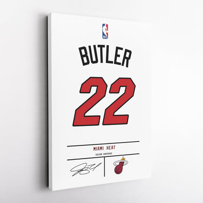 Jimmy Butler Heat Jersey Canvas Print | Wall Art Decor