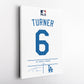 Trea Turner Dodgers Jersey Art
