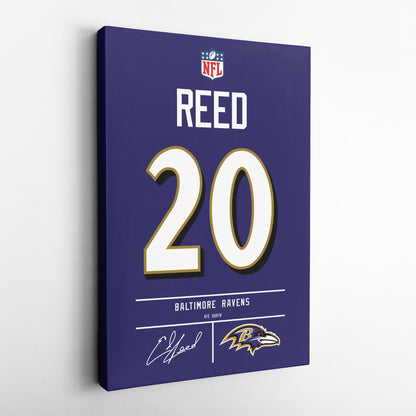Ed Reed Ravens Jersey Canvas Print | Wall Art Decor