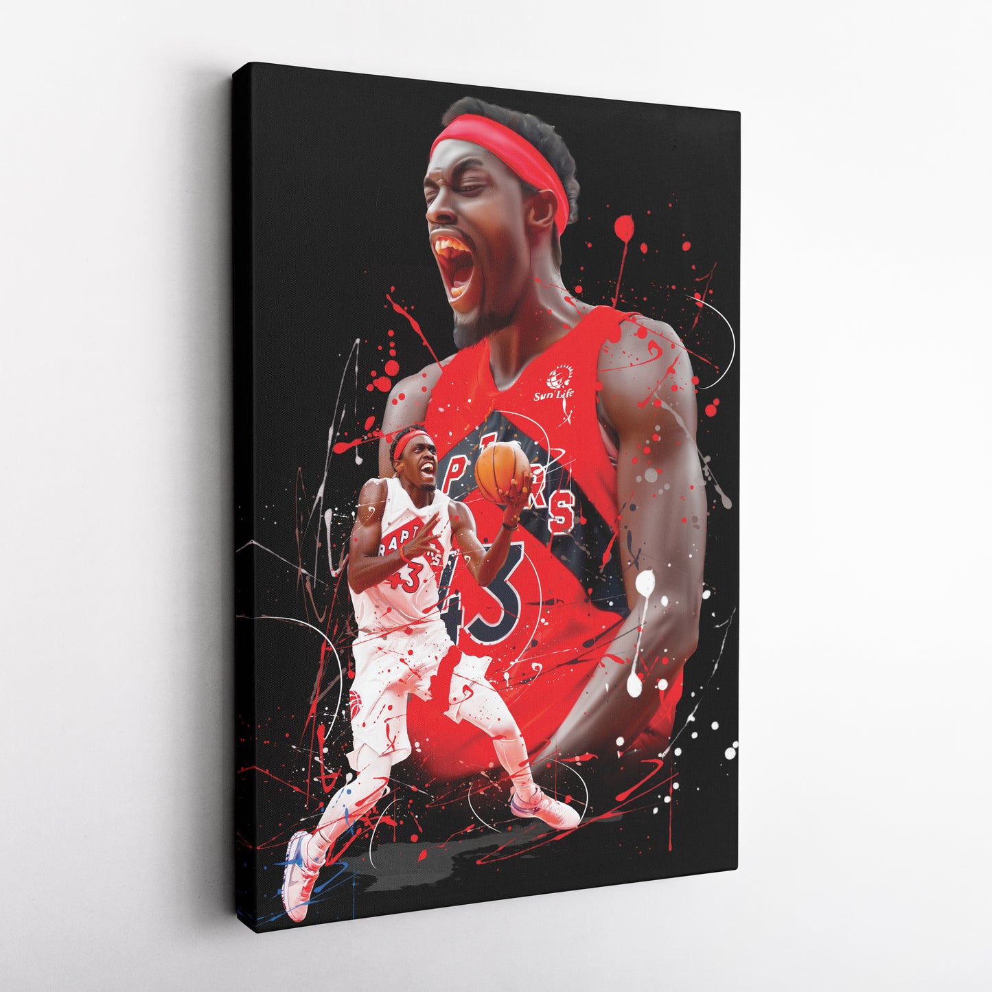 Pascal Siakam Raptors Canvas Print | Toronto Basketball Wall Art