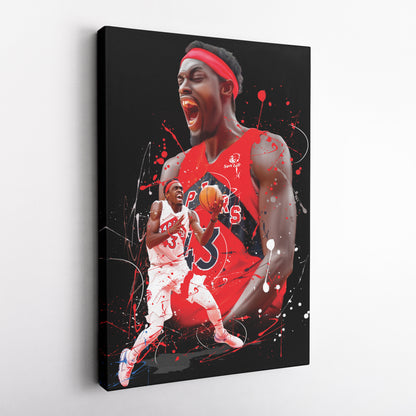 Pascal Siakam Raptors Canvas Print | Toronto Basketball Wall Art