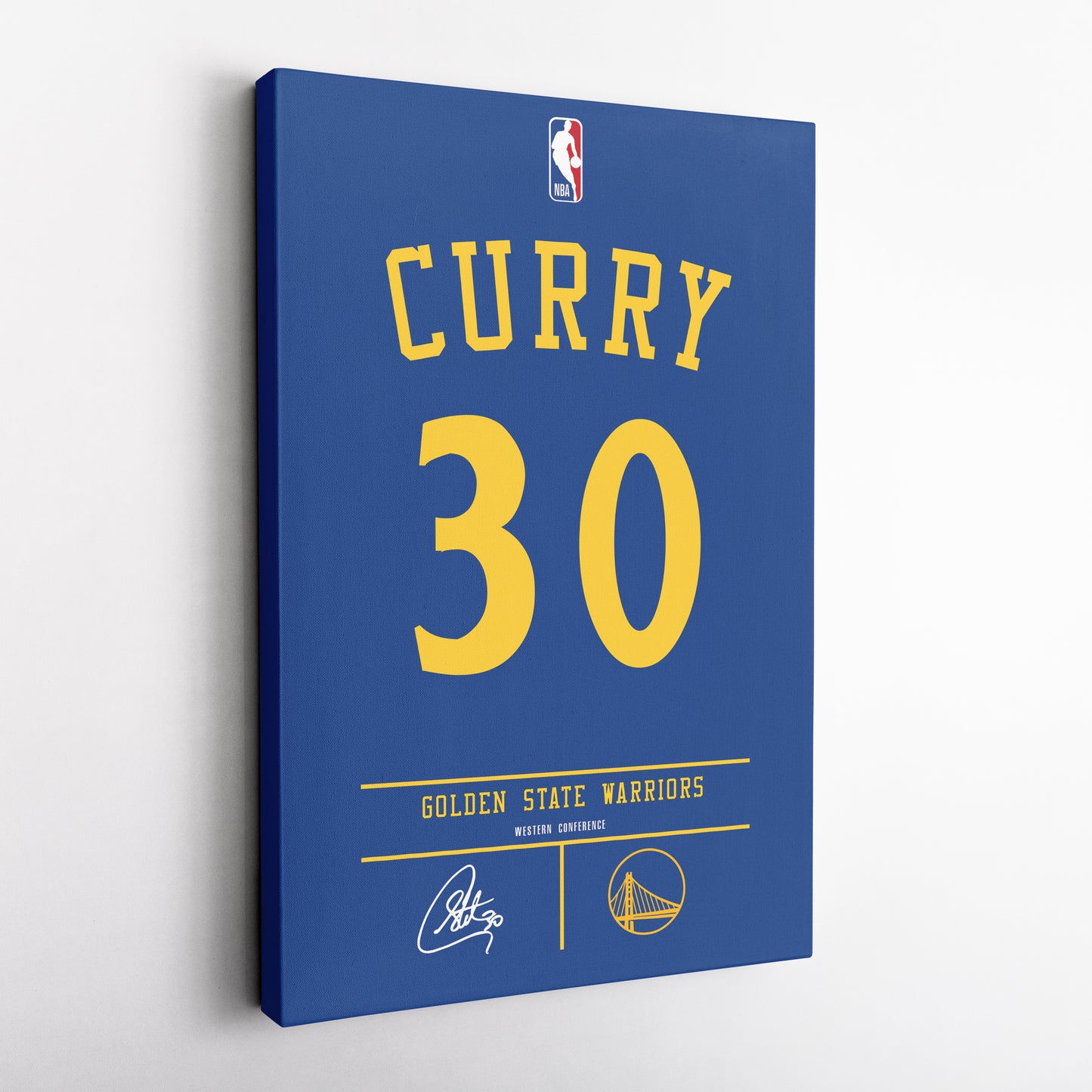 Stephen Curry Warriors Jersey Canvas Print | Wall Art Decor