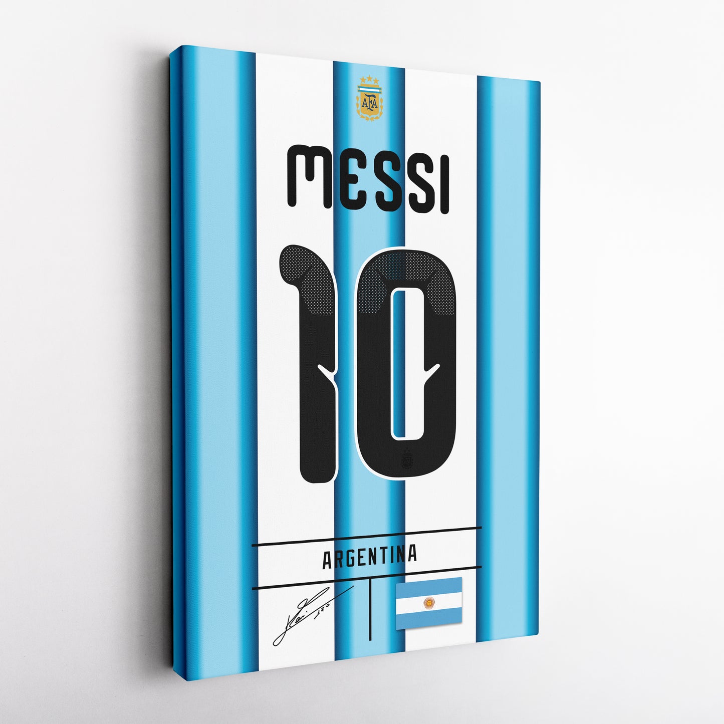 Lionel Messi Argentina Jersey Canvas Wall Art
