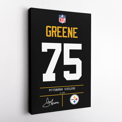 Joe Greene Pittsburgh Steelers Jersey Canvas Wall Art
