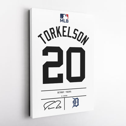 Spencer Torkelson Tigers Jersey Canvas Print | Wall Art Decor