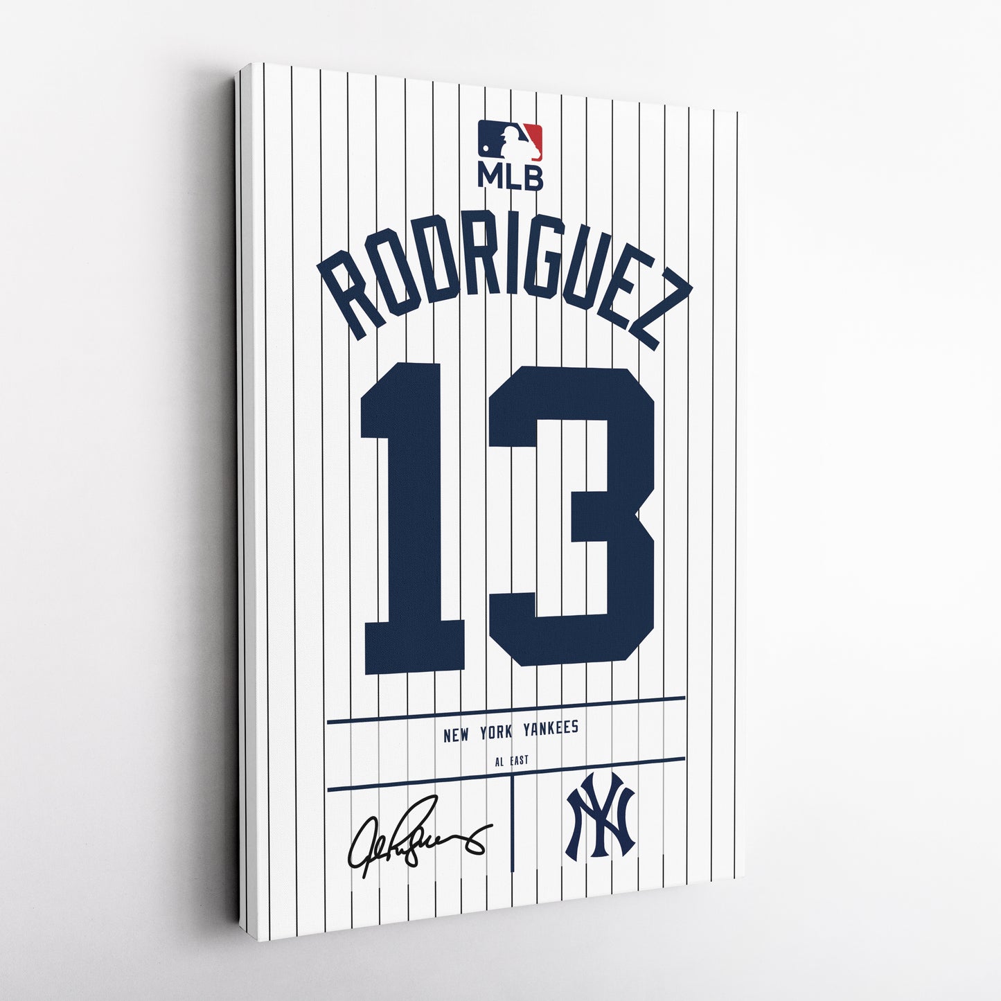 Alex Rodriguez New York Yankees Jersey Canvas Wall Art