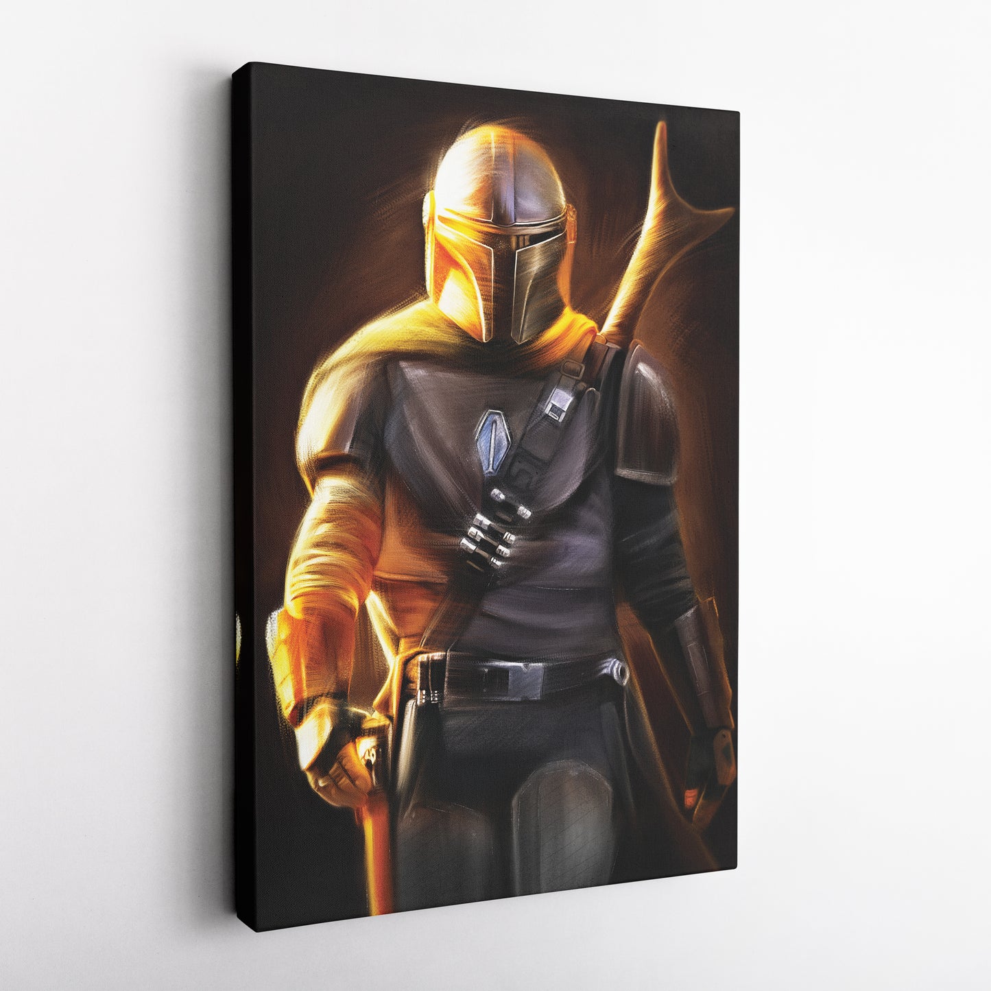 The Mandalorian Canvas Print | Star Wars Bounty Hunter Wall Art