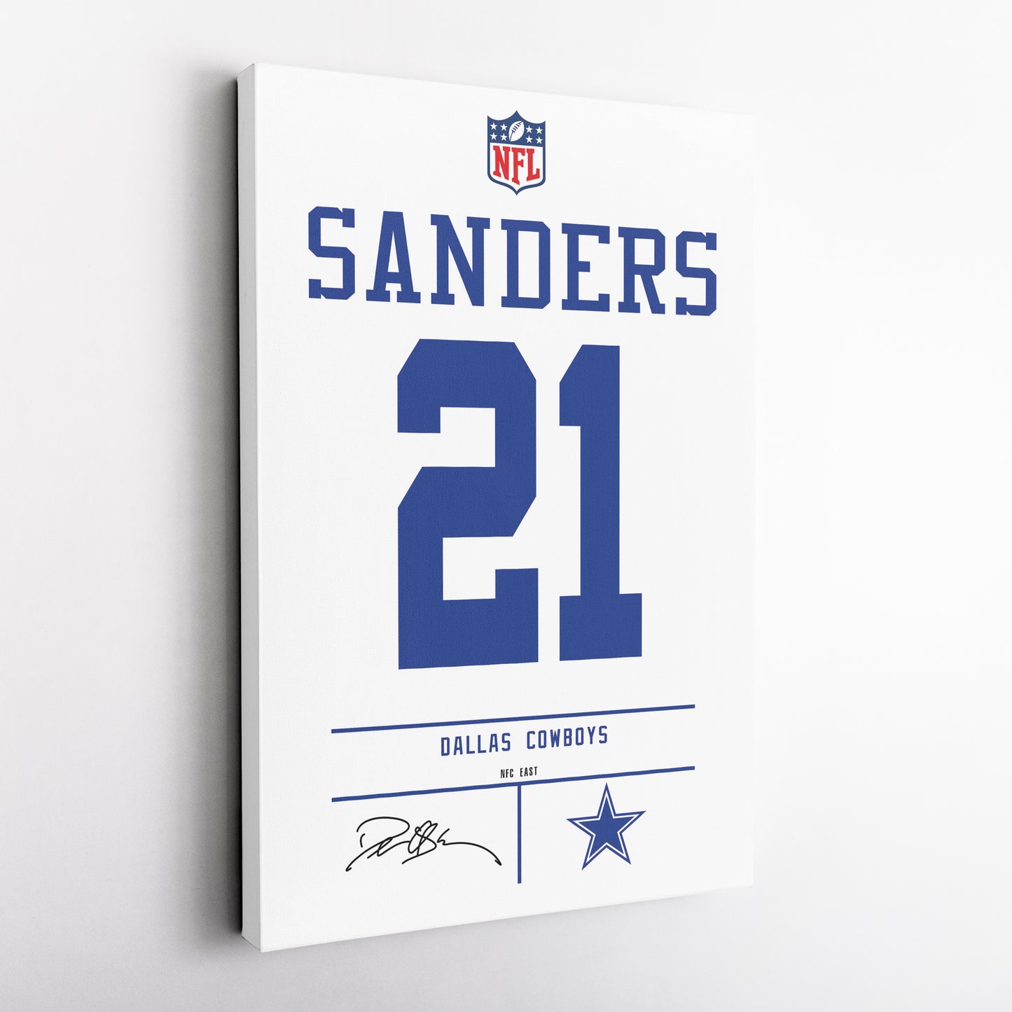 Deion Sanders Cowboys Jersey Canvas Print | Wall Art Decor