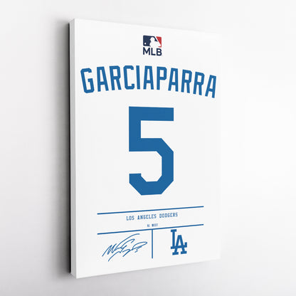Nomar Garciaparra Dodgers Jersey Canvas Print | Wall Art Decor