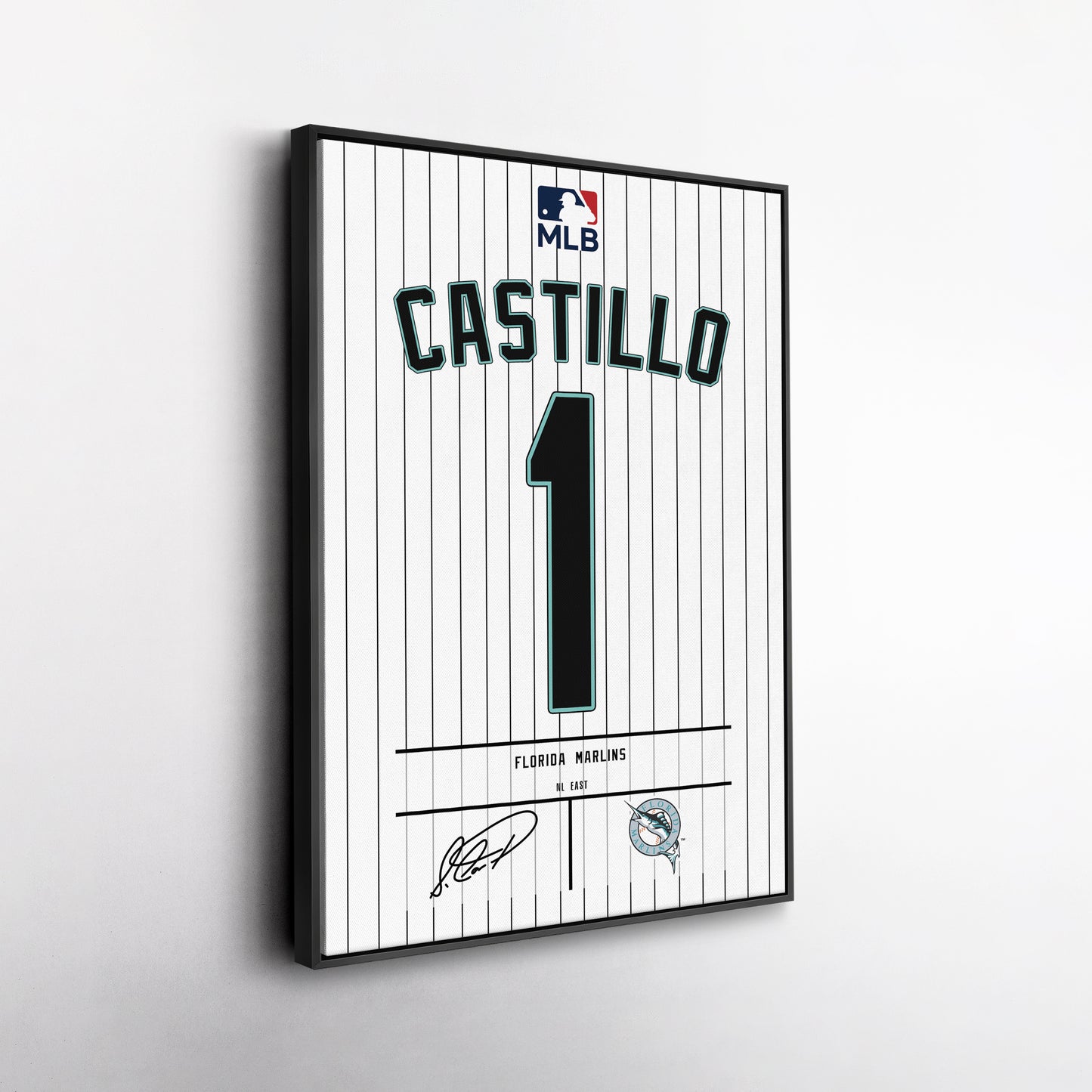 Luis Castillo Marlins Jersey Canvas Print | Wall Art Decor