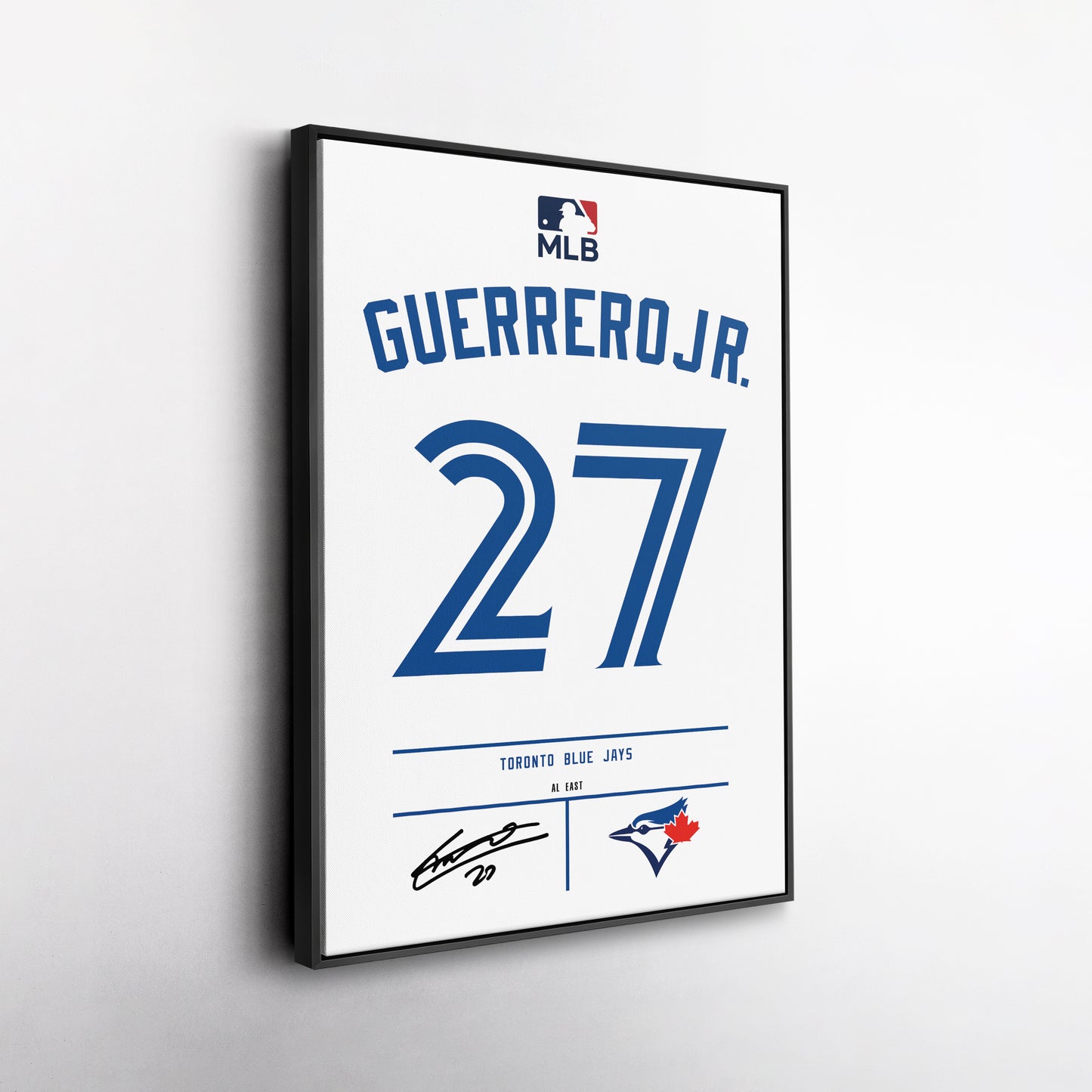 Vladimir Guerrero Jr. Blue Jays Jersey Canvas Print | Wall Art Decor