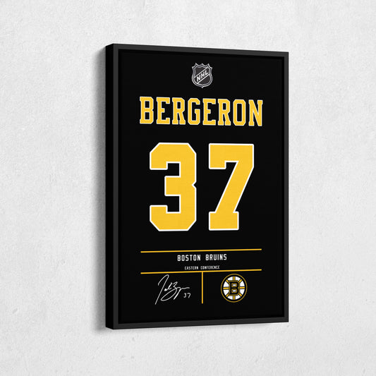 Patrice Bergeron Bruins Jersey Canvas Print | Wall Art Decor
