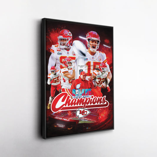 Kansas City Chiefs Super Bowl LVII Champions Canvas Print | NFL Wall Art