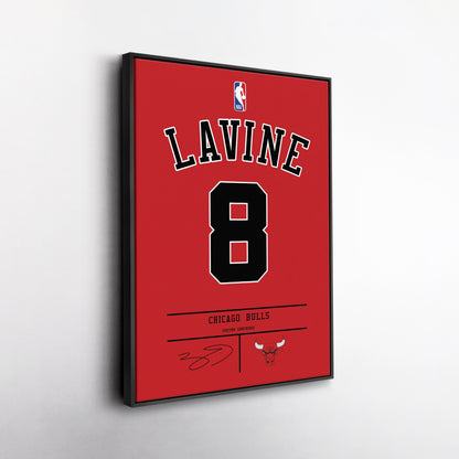 Zach LaVine Bulls Jersey Canvas Print | Wall Art Decor