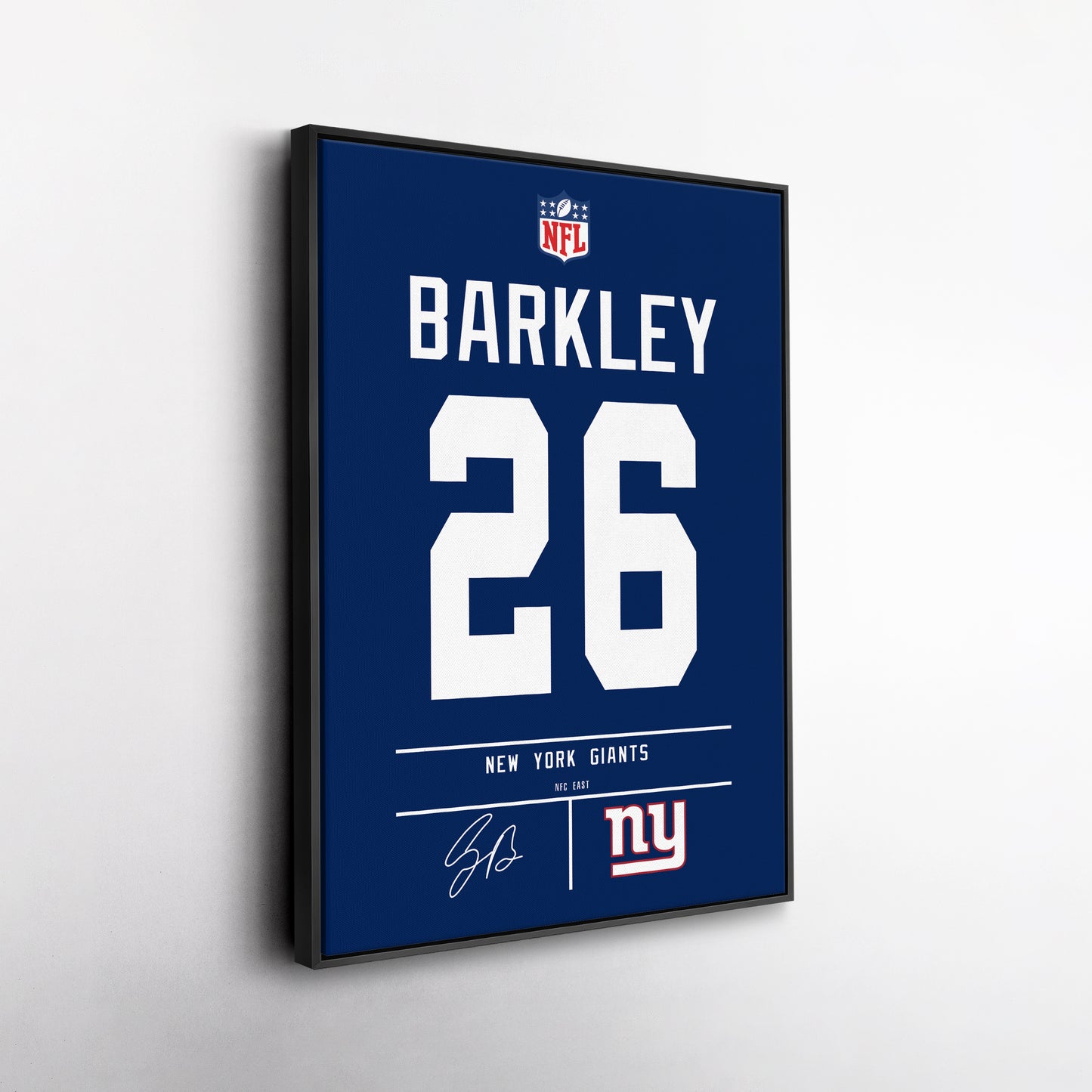 Saquon Barkley Giants Jersey Canvas Print | Wall Art Decor