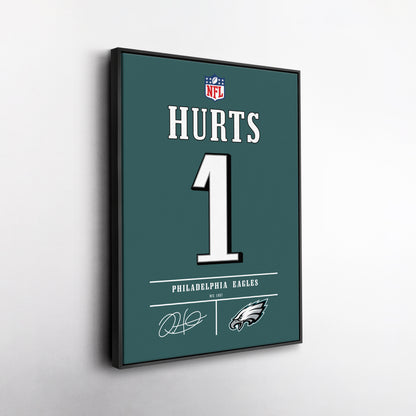 Jalen Hurts Eagles Jersey Canvas Print | Wall Art Decor