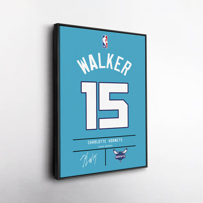 Kemba Walker Hornets Jersey Canvas Print | Wall Art Decor