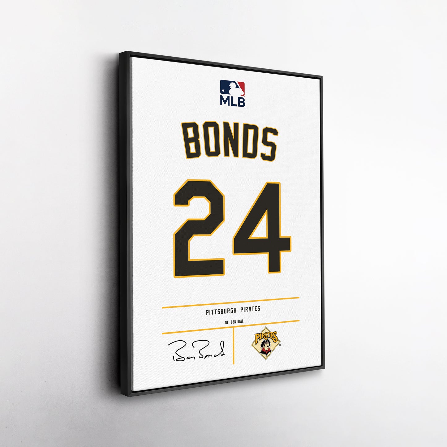 Barry Bonds Pirates Jersey Canvas Print | Wall Art Decor