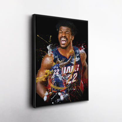 Jimmy Butler Miami Heat Canvas Print | Basketball Wall Art