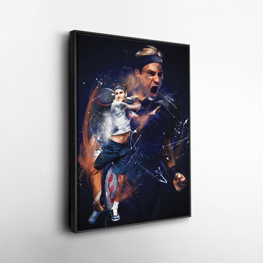 Roger Federer Canvas Print | Tennis Legend Wall Art