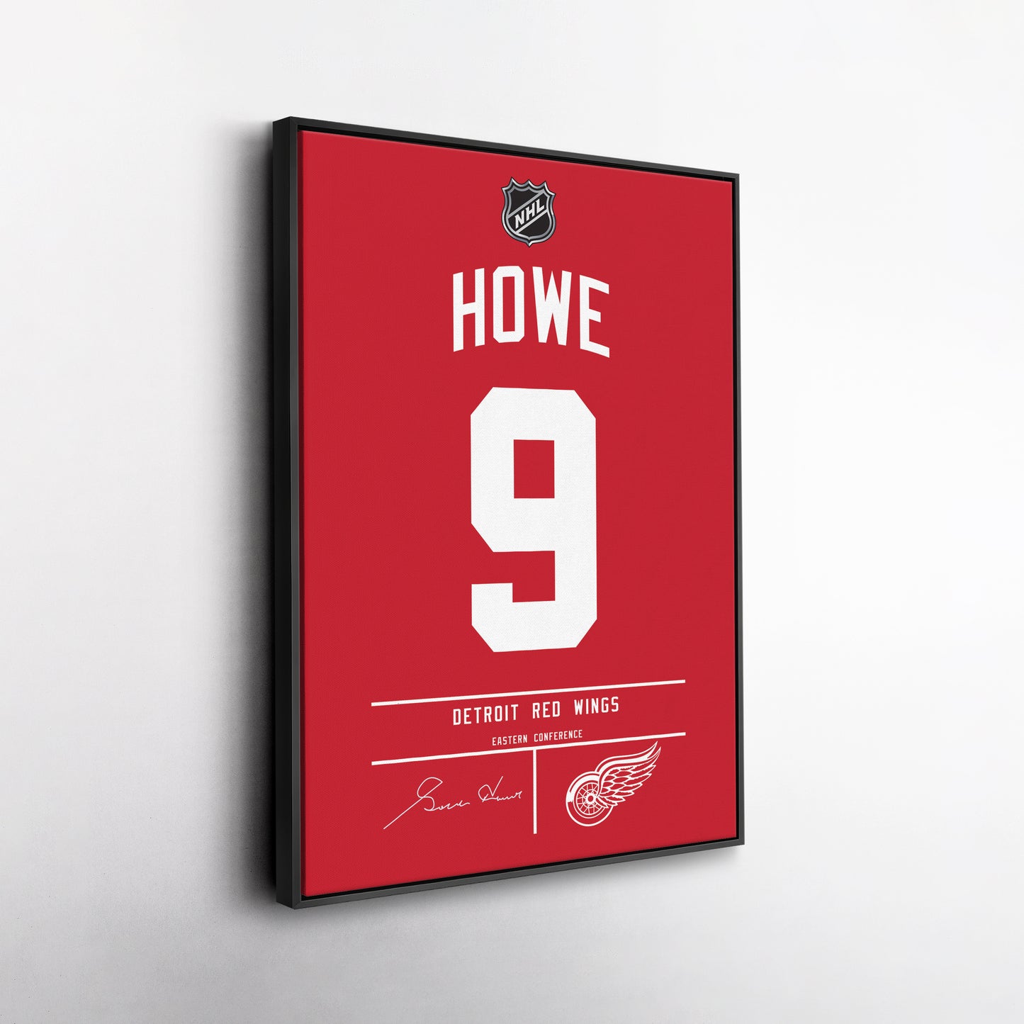 Gordie Howe Red Wings Jersey Canvas Print | Wall Art Decor