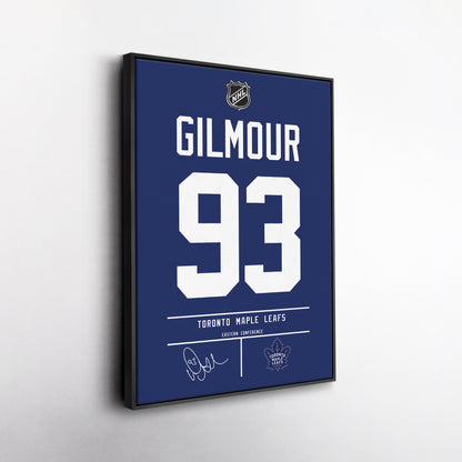 Doug Gilmour Maple Leafs Jersey Canvas Print | Wall Art Decor