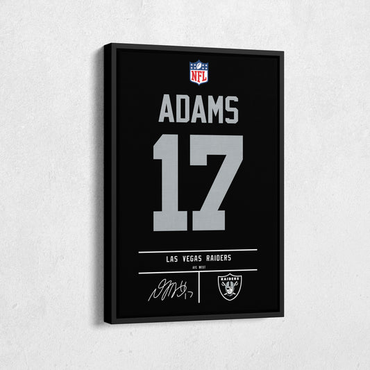 Davante Adams Raiders Jersey Canvas Print | Wall Art Decor