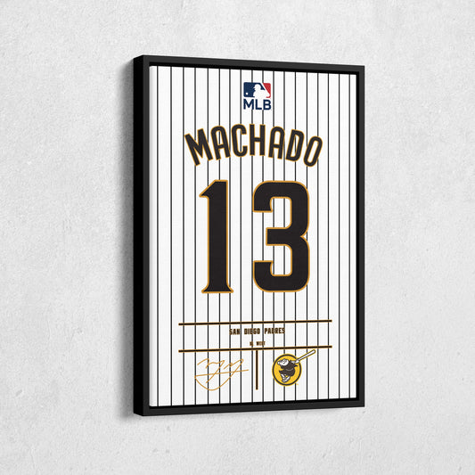 Manny Machado Padres Jersey Canvas Print | Wall Art Decor