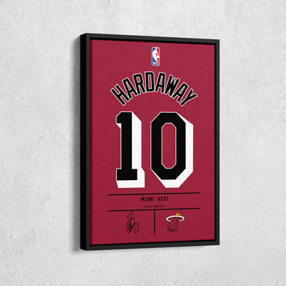 Tim Hardaway Heat Jersey Canvas Print | Wall Art Decor