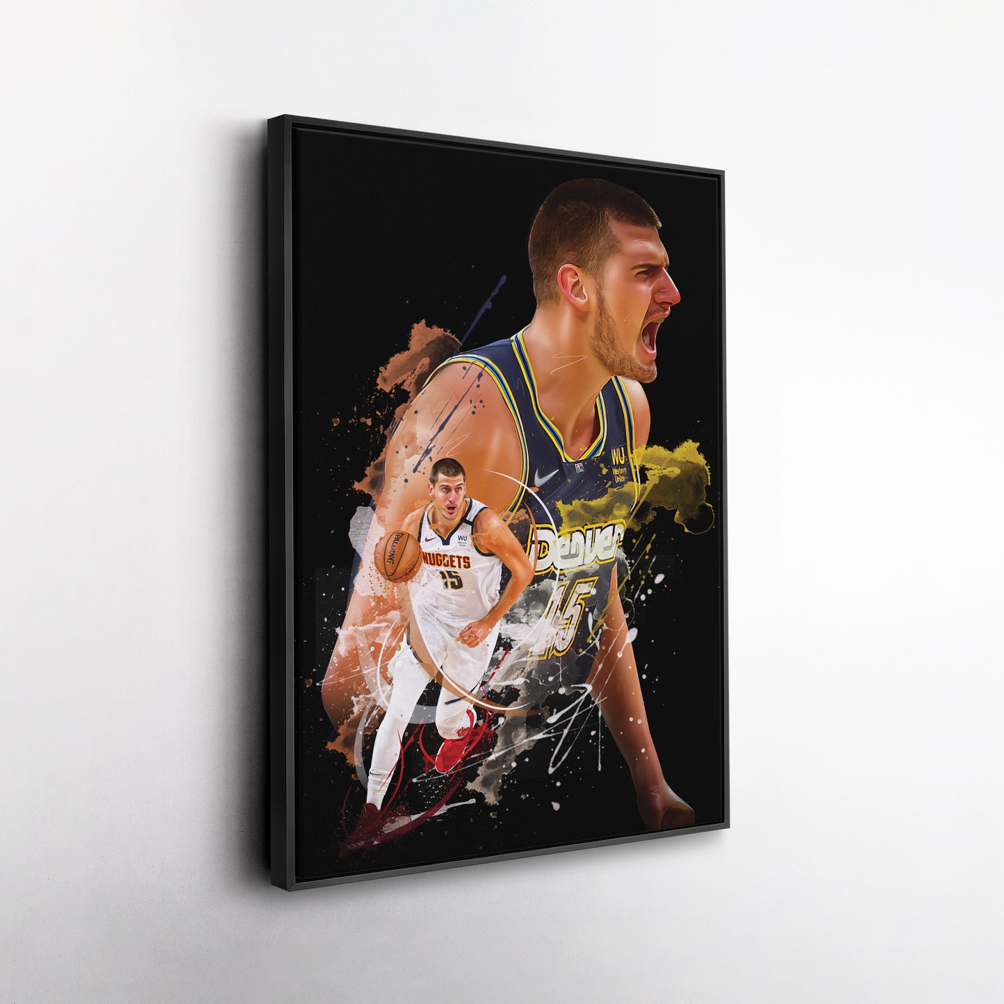 Nikola Jokić Nuggets Canvas Print | Denver Basketball Wall Art