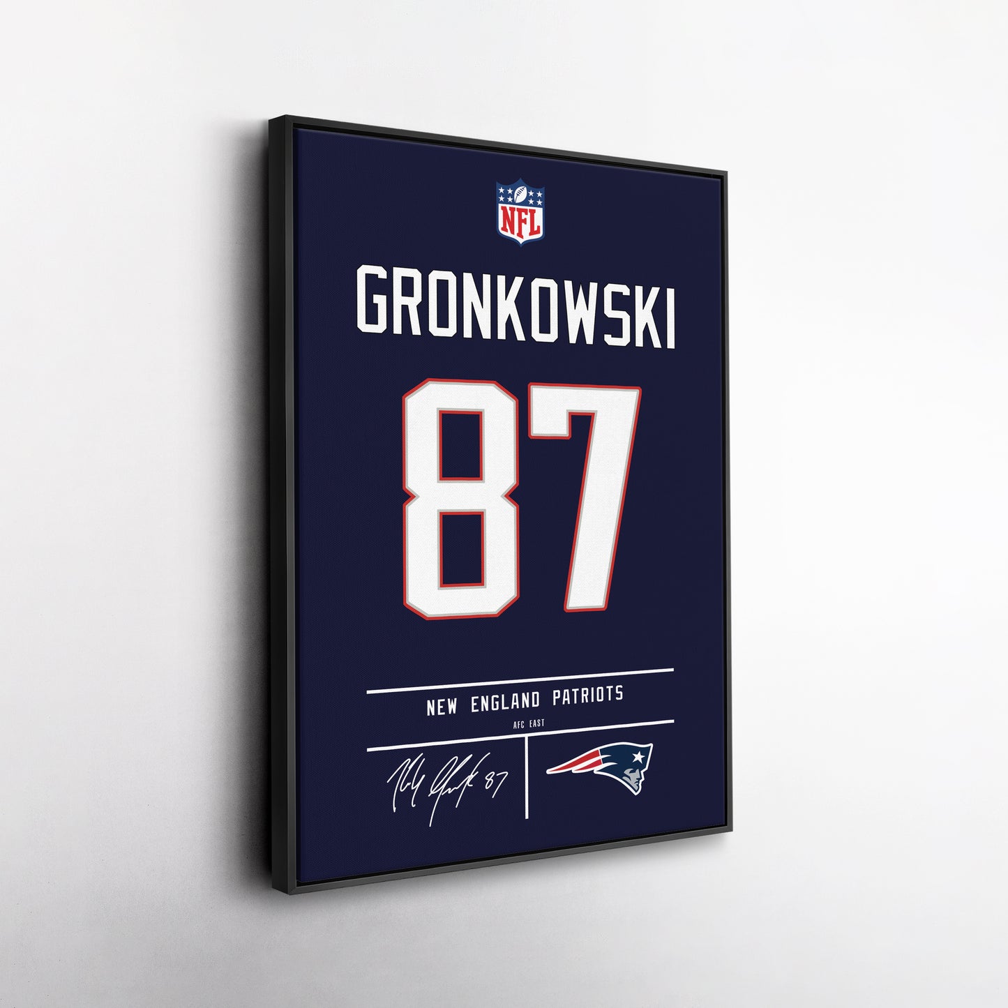 Rob Gronkowski Patriots Jersey Canvas Print | Wall Art Decor