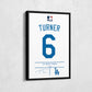 Trea Turner Dodgers Jersey Art