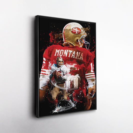 Joe Montana 49ers Canvas Print | San Francisco Football Wall Art