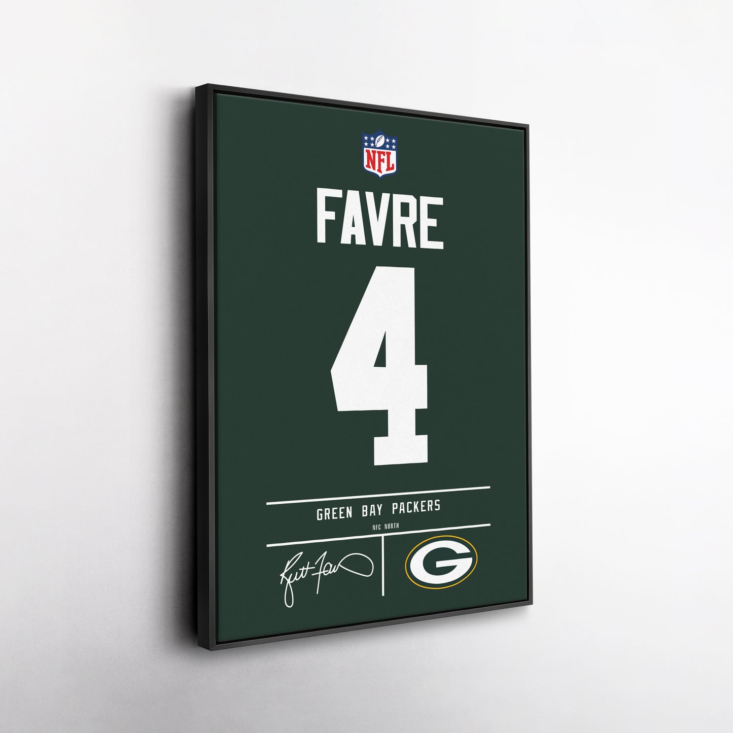 Brett Favre Packers Jersey Canvas Print | Wall Art Decor