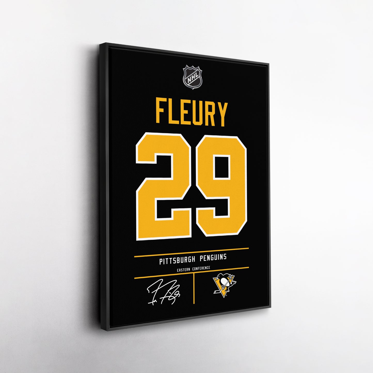 Marc-André Fleury Pittsburgh Penguins Jersey Canvas Wall Art