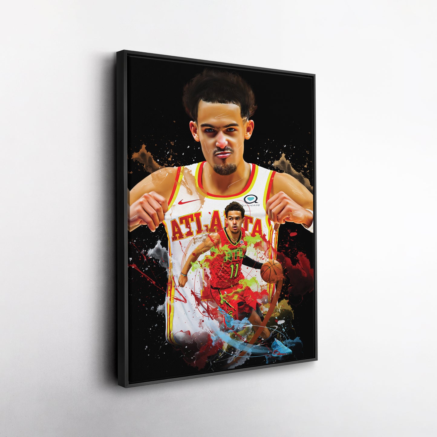 Trae Young Hawks Canvas Print | Atlanta Basketball Wall Art
