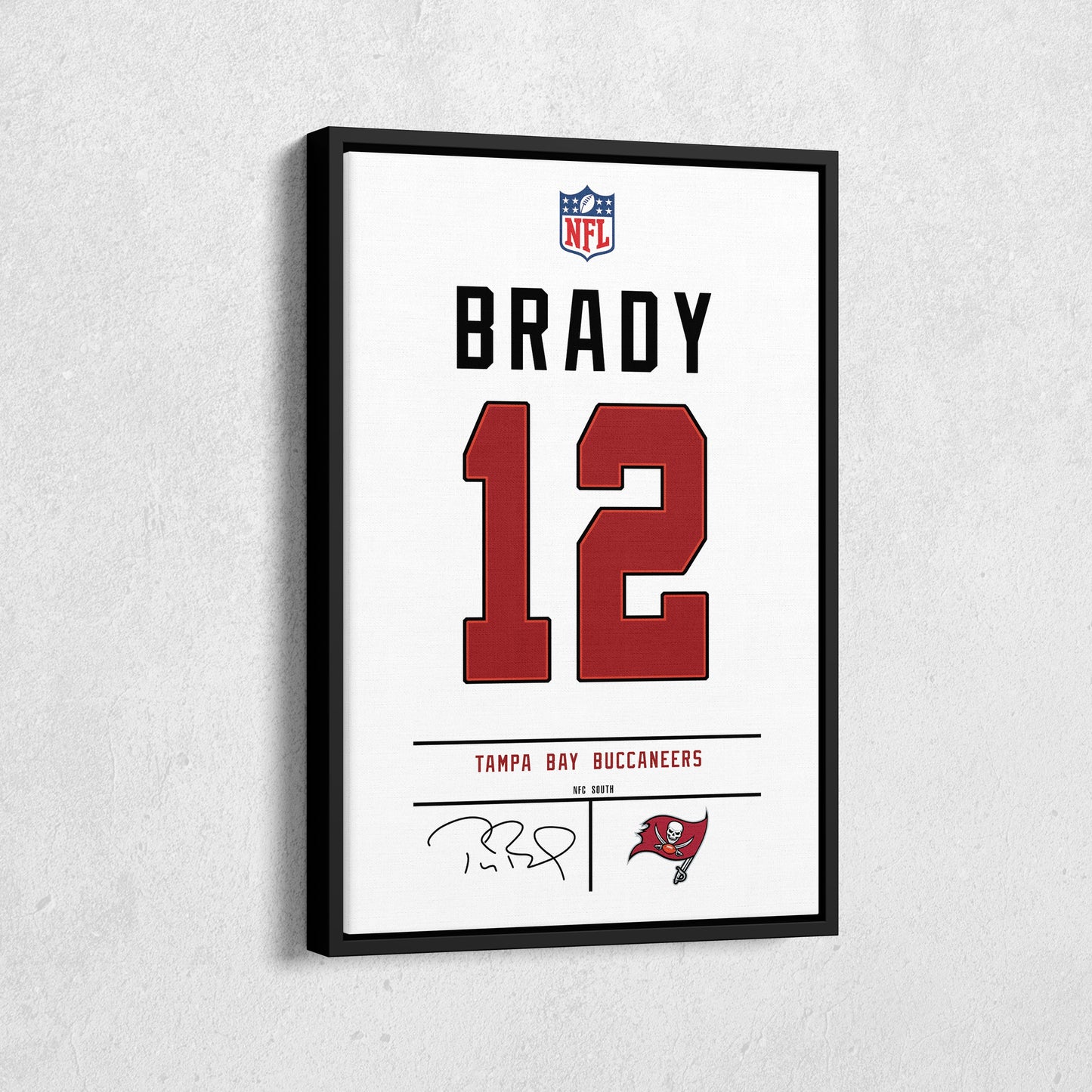 Tom Brady Buccaneers Jersey Canvas Print | Wall Art Decor