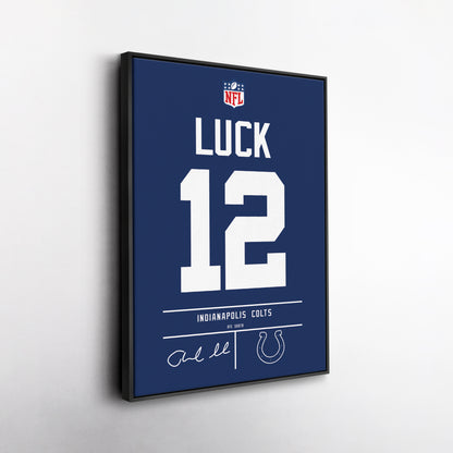 Andrew Luck Colts Jersey Canvas Print | Wall Art Decor